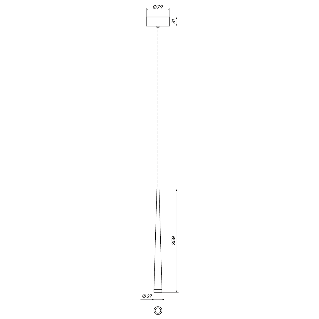 Lampa wisząca nowoczesna sopel BOSA 7W ciepła 3000K czarny śr. 2,7cm | oxyled-456573