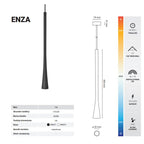 Lampa wisząca nowoczesna sopel ENZA 7W ciepła 3000K czarny śr. 3,2cm | oxyled-456627