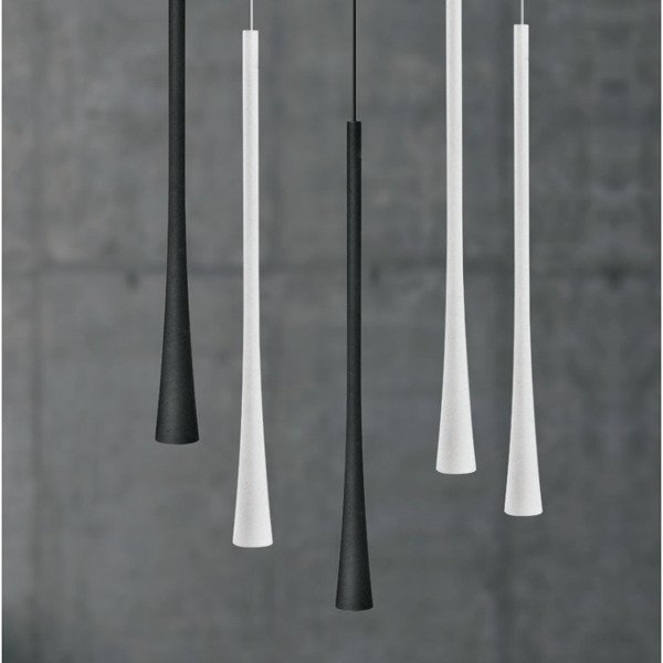Lampa wisząca nowoczesna sopel ENZA 7W ciepła 3000K czarny śr. 3,2cm | oxyled-456627