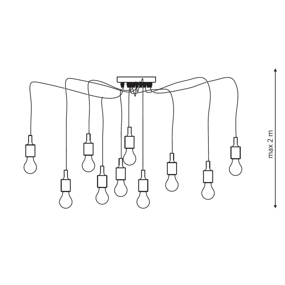 Lampa wisząca pająk Spider SOLETO X 10pkt wisząca