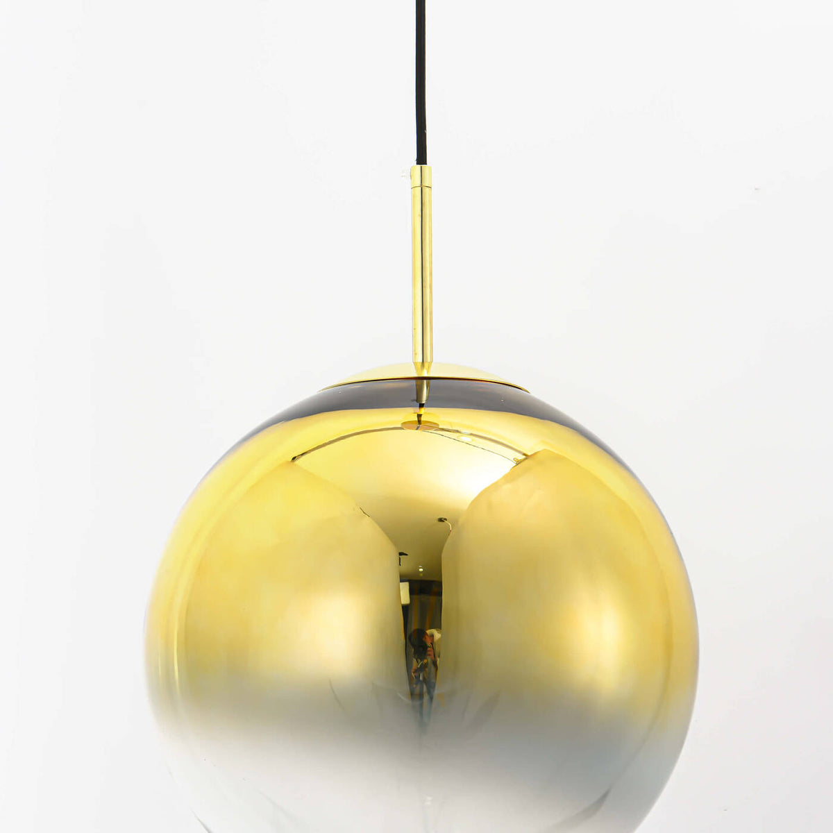 Lampa wisząca szklana kula złota PALLA śr. 30cm