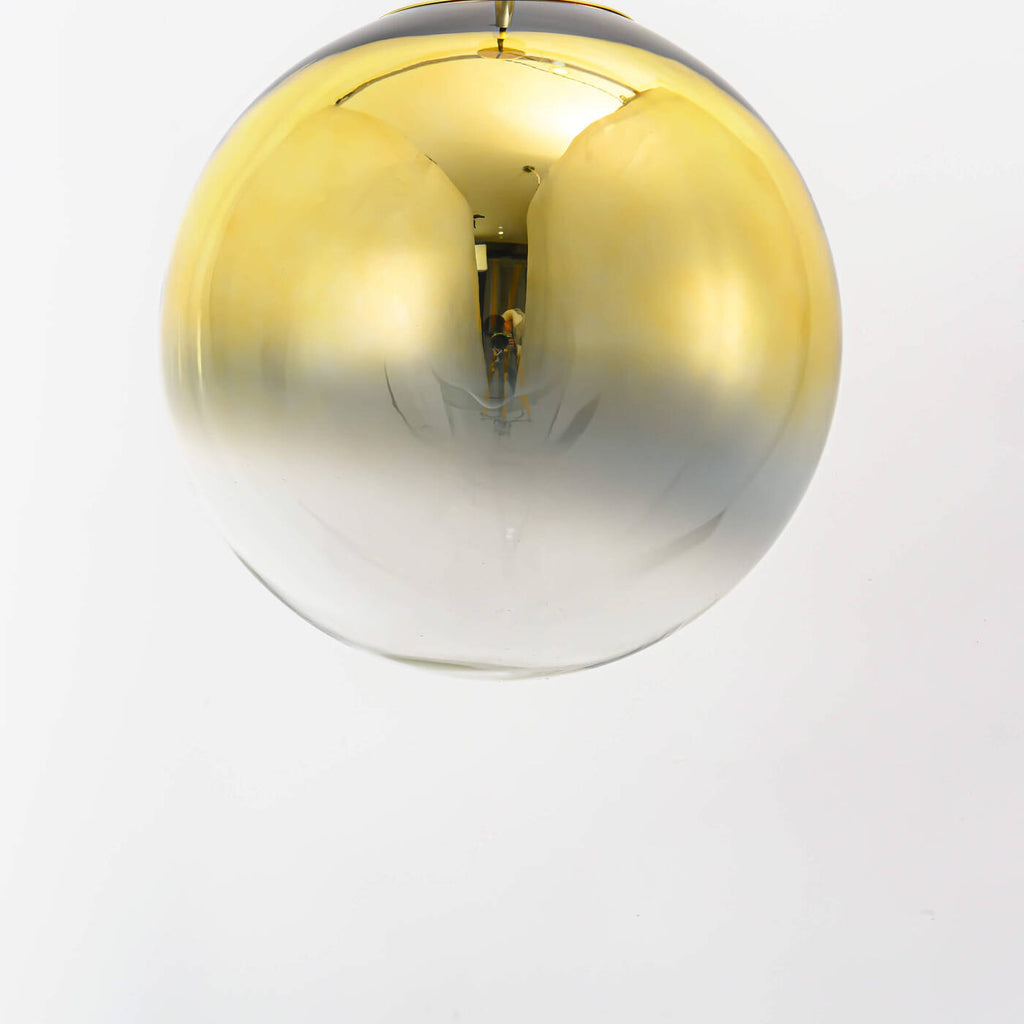 Lampa wisząca szklana kula złota PALLA śr. 30cm