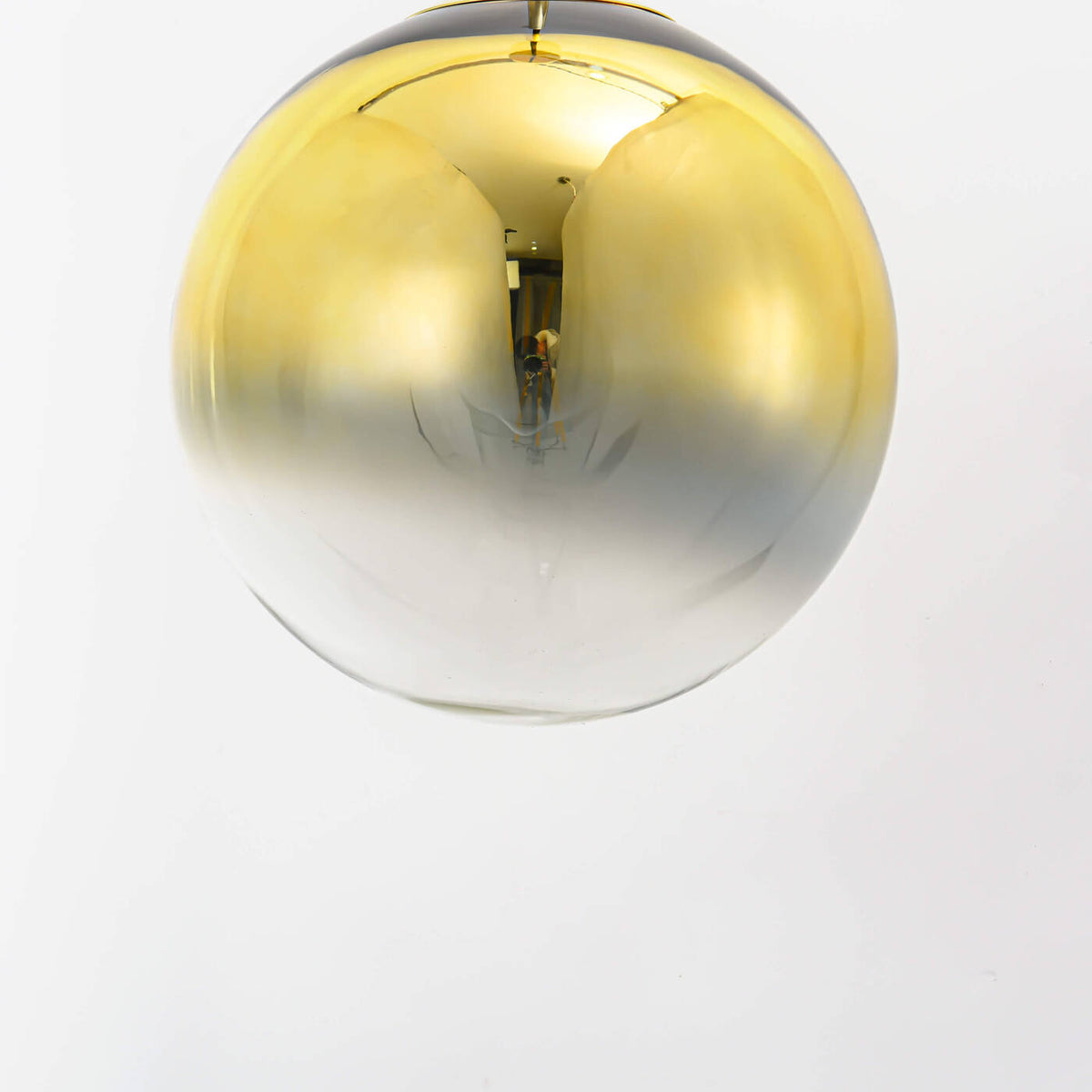 Lampa wisząca szklana kula złota PALLA śr. 30cm