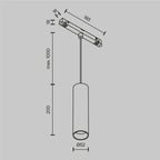 Lampa wisząca szynowa Technical Focus LED IP20 x TR041-4-12W3K-M-DS-B | Czarny