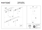 Lampa wisząca szynowa Technical Focus LED IP20 x TR041-4-12W3K-M-DS-BBS | Czarny