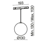Lampa wisząca szynowa Technical Luna IP20 x TR039-2-5W4K-W-1 | Biały