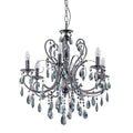 Lampa wisząca żyrandol Barocco śr. 64cm 6xE14 | chrom/czarny
