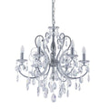 Lampa wisząca żyrandol Barocco śr. 64cm 6xE14 | chrom/transparentny