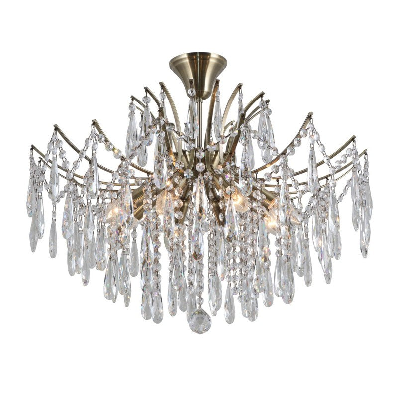 Lampa wisząca żyrandol Mallola śr. 63cm 8xE14 | brąz antyczny