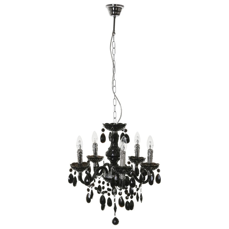 Lampa wisząca żyrandol Whiz śr. 48cm 5xE14 | czarny/chrom