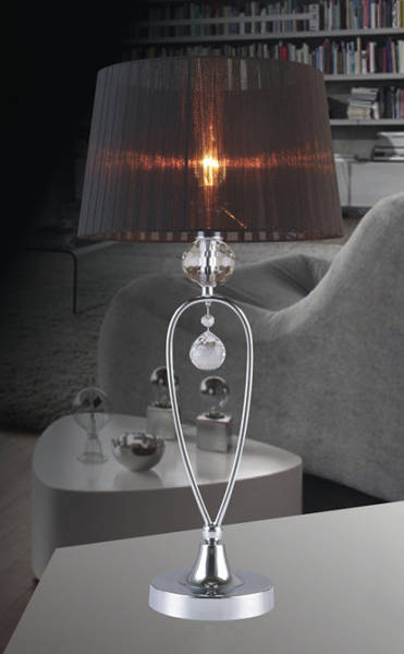 Lampka biurkowa Vivien śr. 30cm E14 | czarna