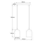 Metalowa lampa wisząca Nilo czarna 2xGU10
