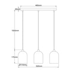 Metalowa lampa wisząca Nilo czarna 3xGU10