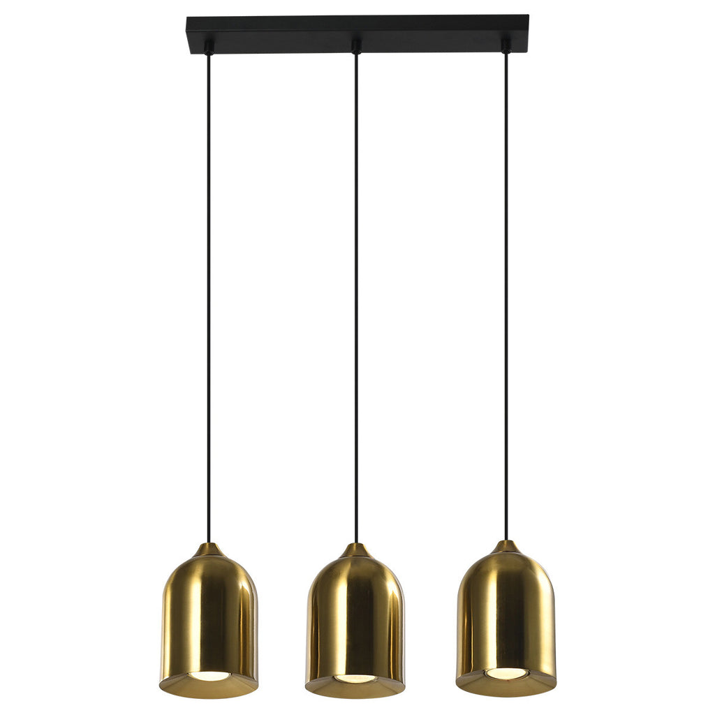 Metalowa lampa wisząca Nilo złota 3xGU10