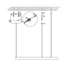 Midway lampa wisząca pierścień duża śr.80 cm 54W | złoty