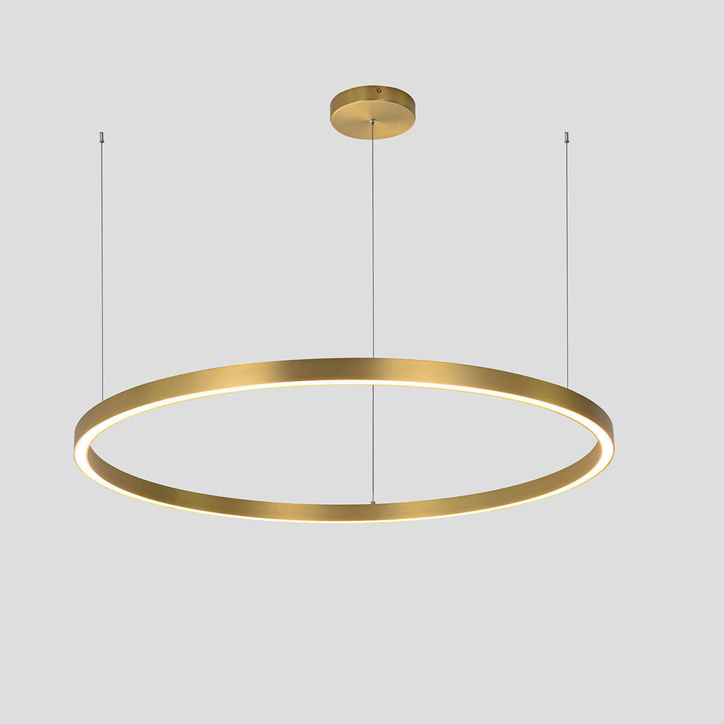 Midway lampa wisząca pierścień duża śr.80 cm 54W | złoty