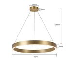 Midway lampa wisząca pierścień mała śr.60 cm 40W | złoty