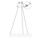 Midway lampa wisząca pierścień mała śr.60 cm 40W | złoty