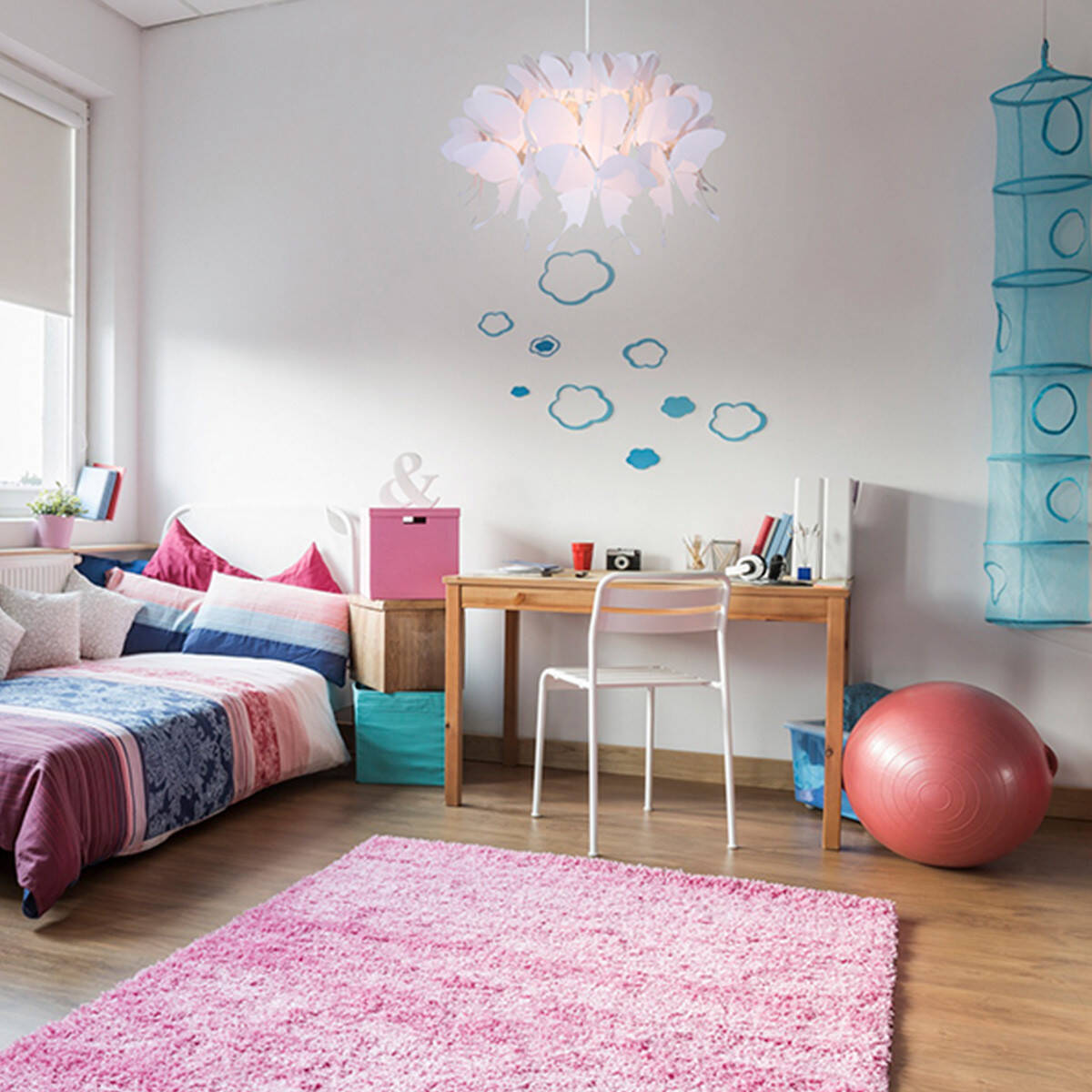 Młodzieżowa lampa FARFALLA 1 motyle różowa