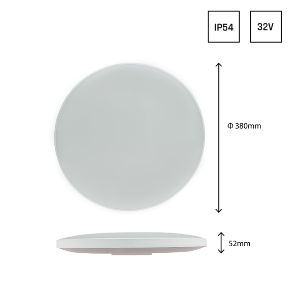 NYMPHEA RING 32W 3000K 230V IP54 IK04 38 cm  | Biała