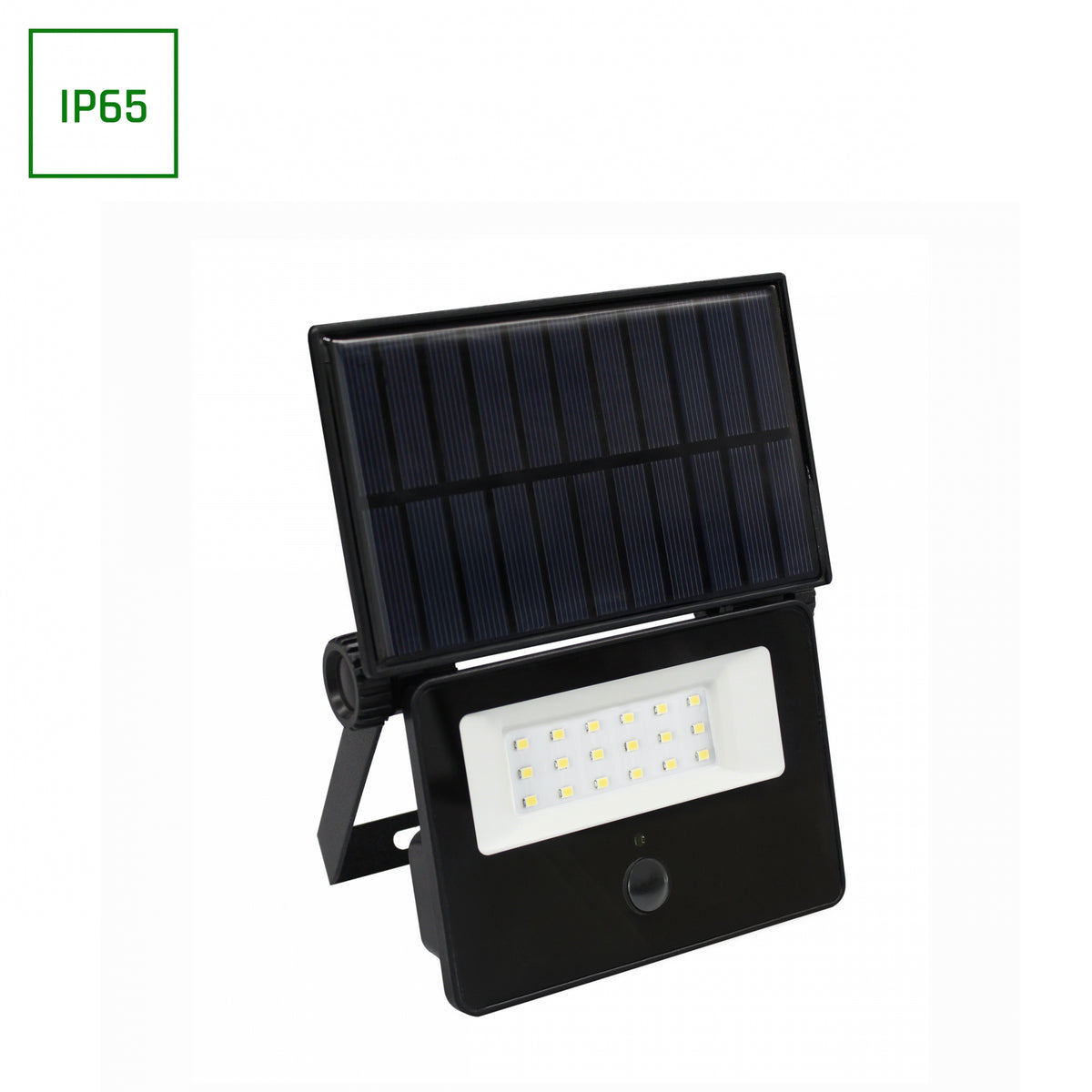 Naświetlacz solarny z czujnikiem ruchu Noctis 10W NW 110ST IP65 140x180x33MM z wymiennym aku 18650 CZARNY