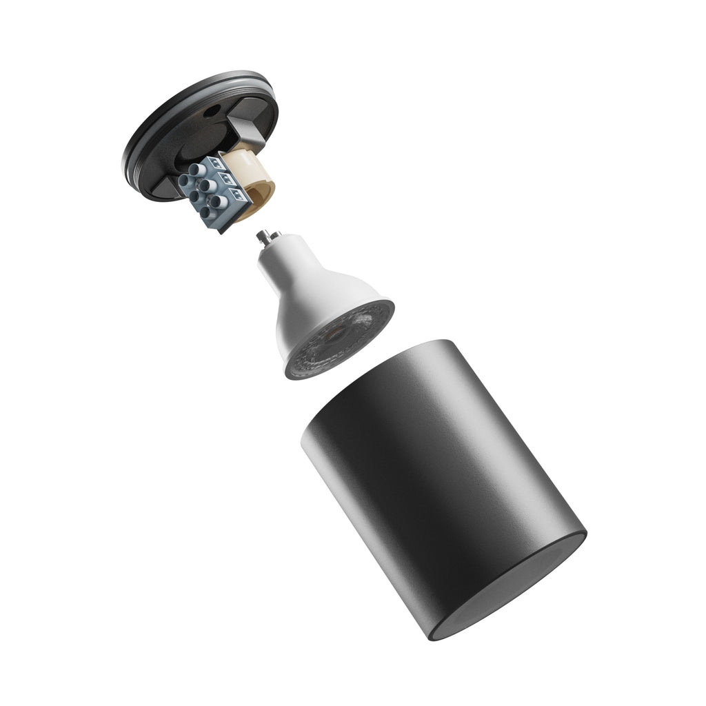 Natynkowa lampa do łazienkio CHLOE GU10 kolor czarny IP44
