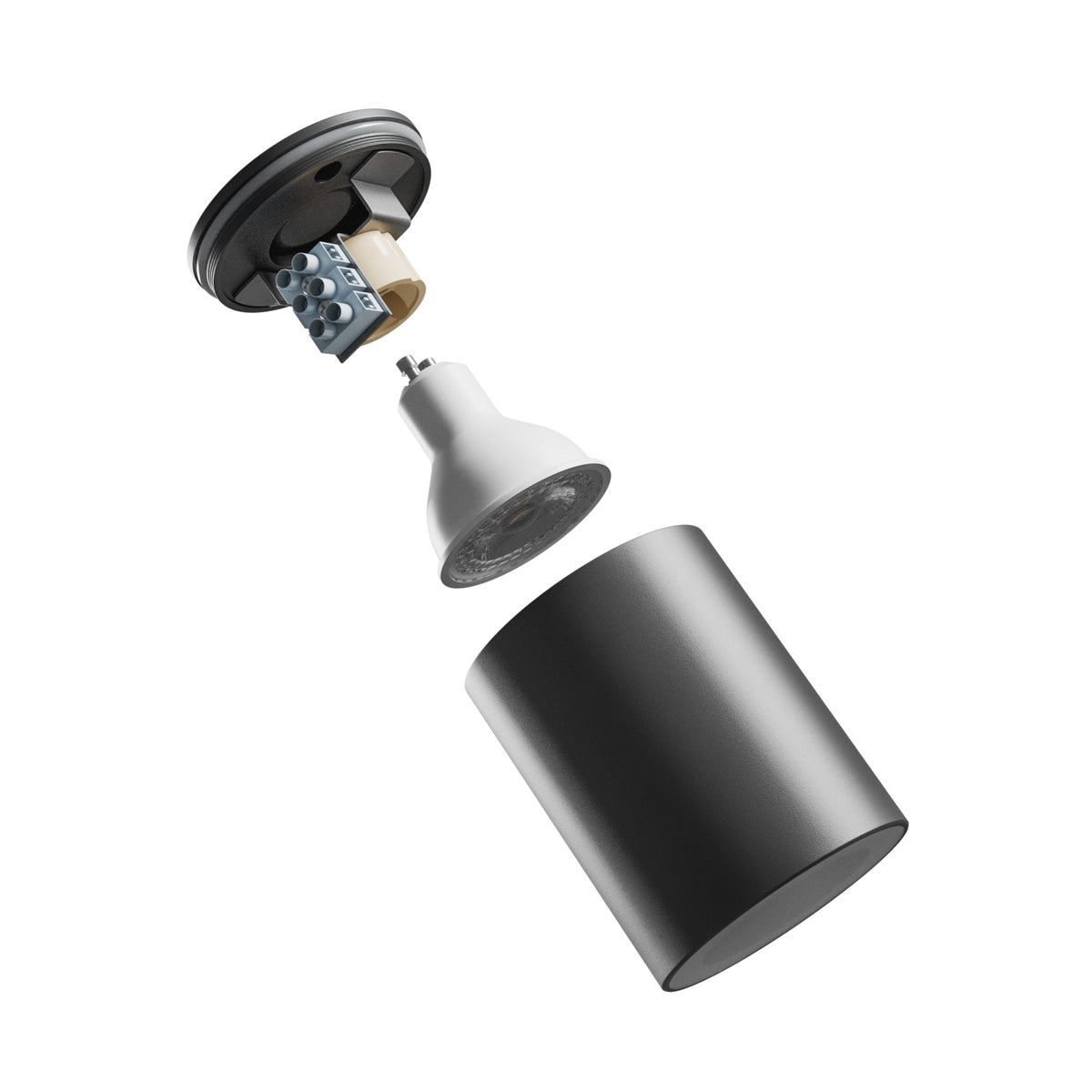 Natynkowa lampa do łazienkio CHLOE GU10 kolor czarny IP44