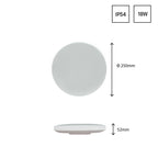 Natynkowy plafon okrągły NYMPHEA BLACK & WHITE RINGS 18W WW IP54 śr 25cm 4000K