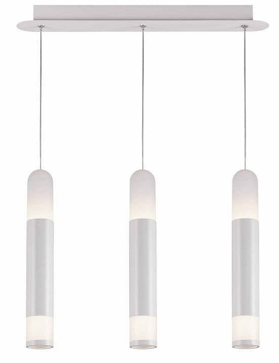 Nowoczesna lampa liniowa wisząca nad stół FORLI 3x 10W LED | biały