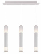 Nowoczesna lampa liniowa wisząca nad stół FORLI 3x 10W LED | biały