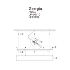 Nowoczesna lampa sufitowa LED 36W GEORGIA 3000K ciepła śr. 60cm | złoty