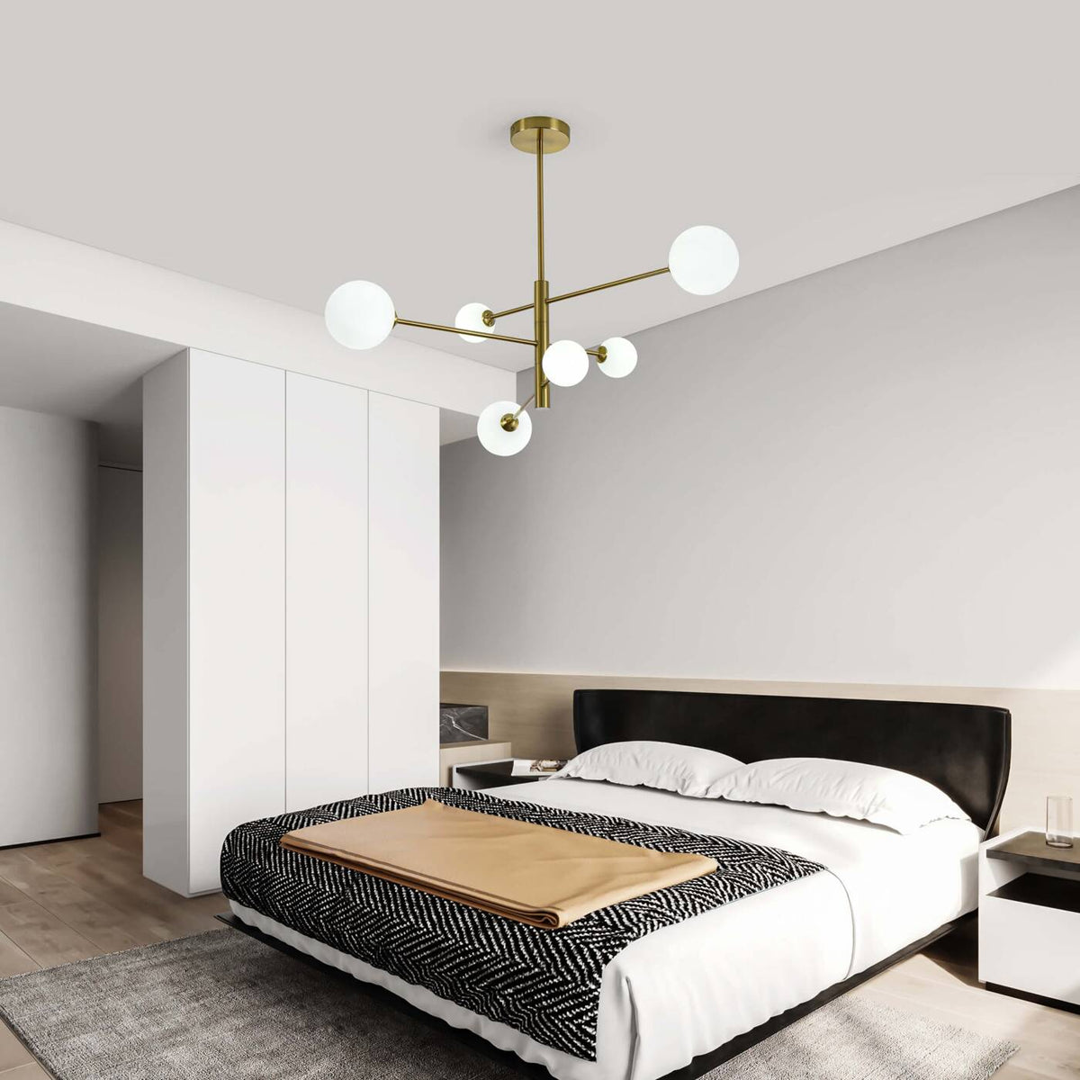 Nowoczesna lampa sufitowa wisząca DORADO 6 miedź