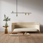 Nowoczesna lampa wisząca ARIZONA 4, czarny/złoty, 4x40W GU10