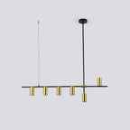 Nowoczesna lampa wisząca ARIZONA  6, czarny/złoty, 6x40W GU10