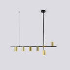 Nowoczesna lampa wisząca ARIZONA  6, czarny/złoty, 6x40W GU10