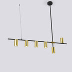 Nowoczesna lampa wisząca ARIZONA  6, czarny/złoty, 6x40W GU10
