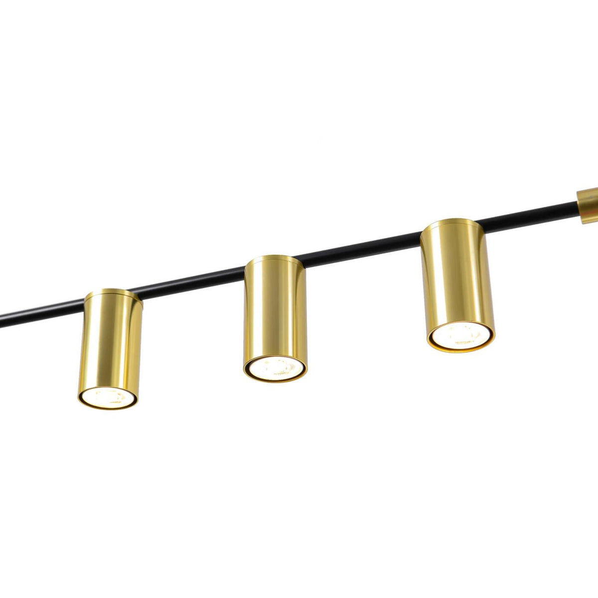 Nowoczesna lampa wisząca ARIZONA  6, czarny/złoty, 6x40W GU10