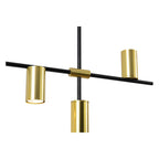 Nowoczesna lampa wisząca ARIZONA  6, czarny/złoty, 6x40W GU10