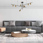 Nowoczesna lampa wisząca ARIZONA 9, czarny/złoty, 9x40W GU10