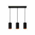 Nowoczesna lampa wisząca CHLOE GU10 IP20 3 pkt.  | CZARNA ZŁOTA