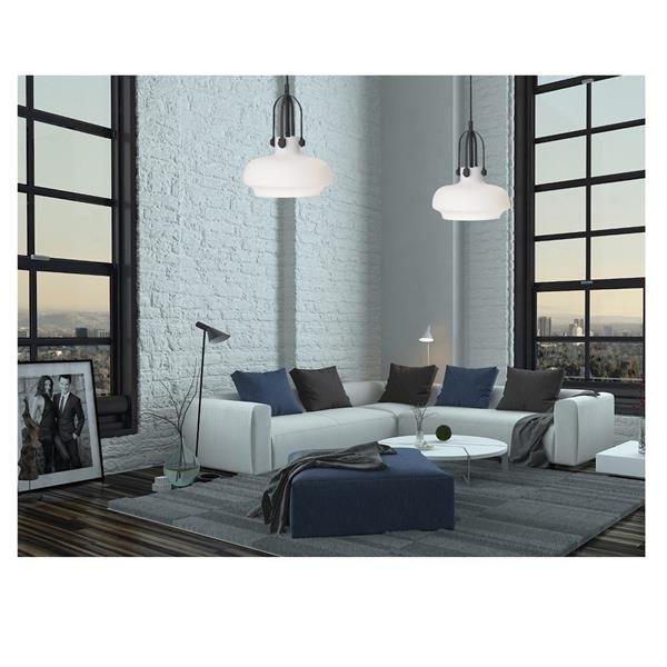 Nowoczesna lampa wisząca czarna PIANO