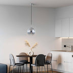 Nowoczesna lampa wisząca kula chrom PALLA śr 30cm
