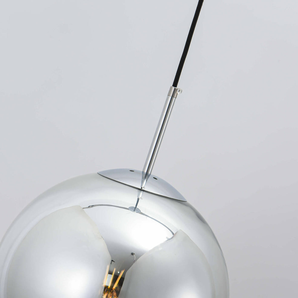 Nowoczesna lampa wisząca kula chrom PALLA śr 30cm