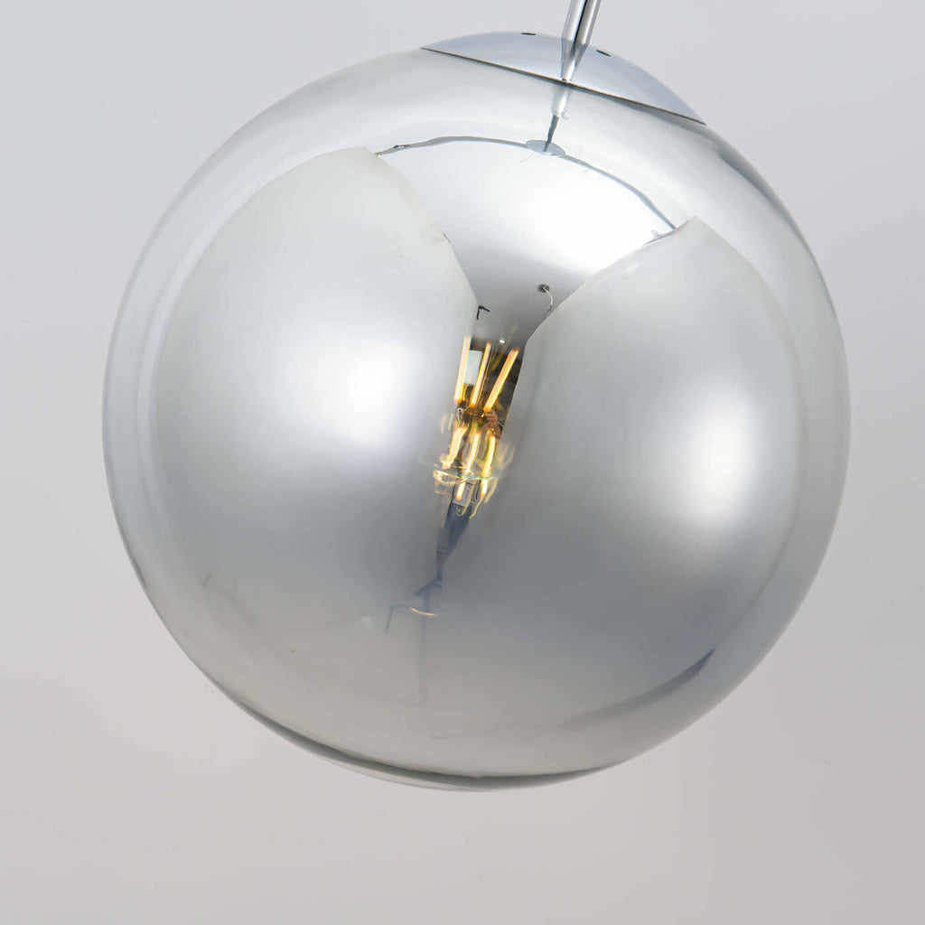 Nowoczesna lampa wisząca kula chrom PALLA śr 30cm