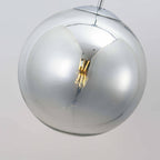 Nowoczesna lampa wisząca kula chrom PALLA śr 30cm