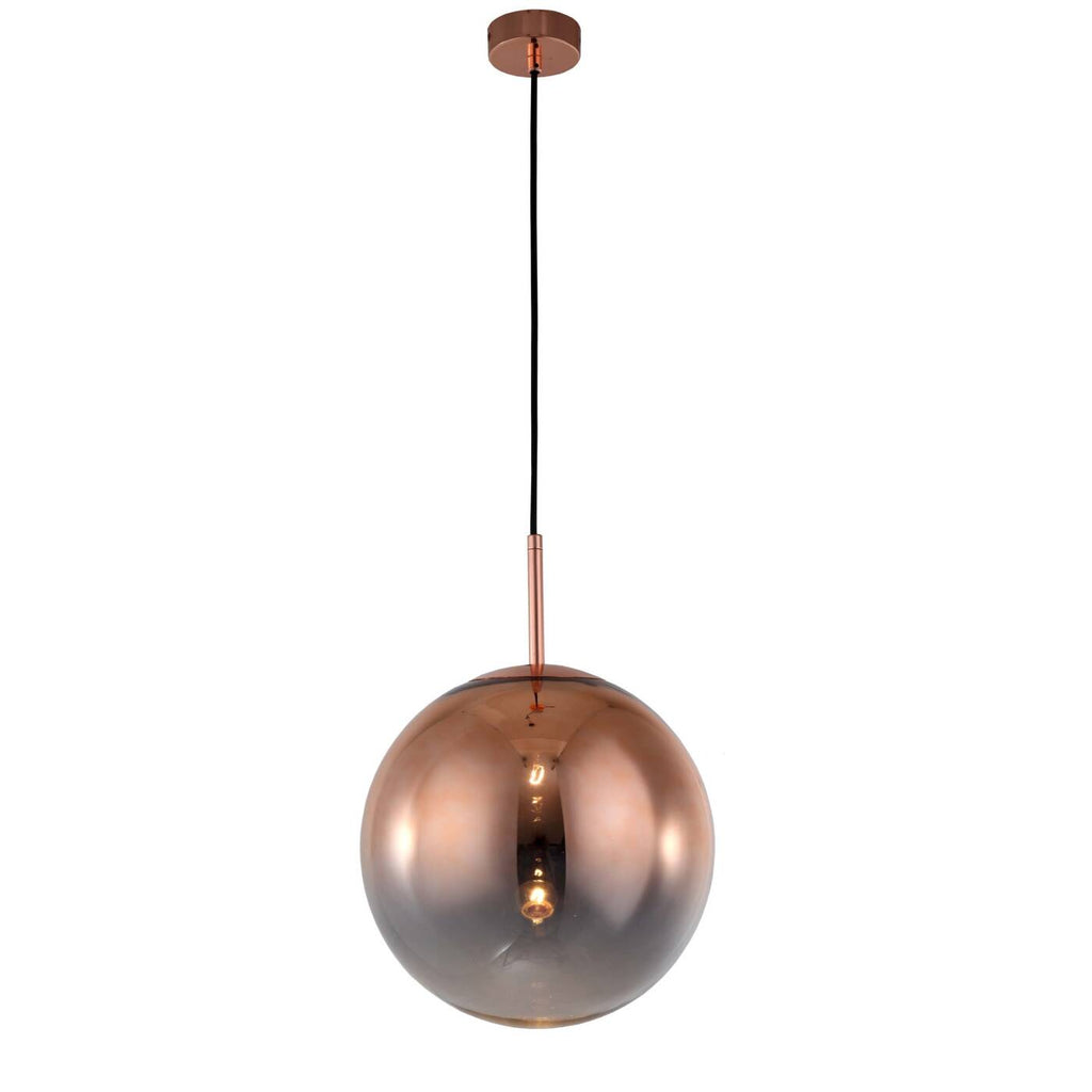 Nowoczesna lampa wisząca kula miedziana PALLA sr 30cm