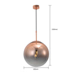 Nowoczesna lampa wisząca kula miedziana PALLA sr 30cm