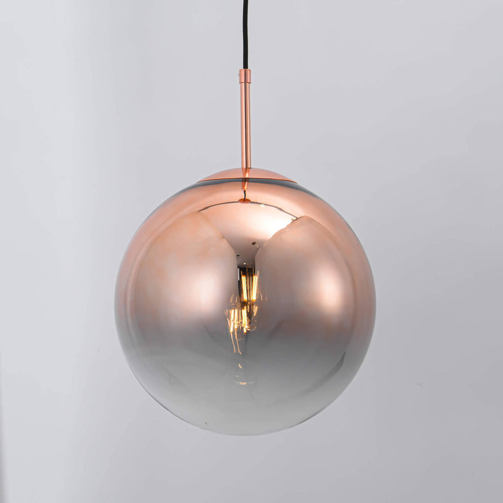 Nowoczesna lampa wisząca kula miedziana PALLA sr 30cm