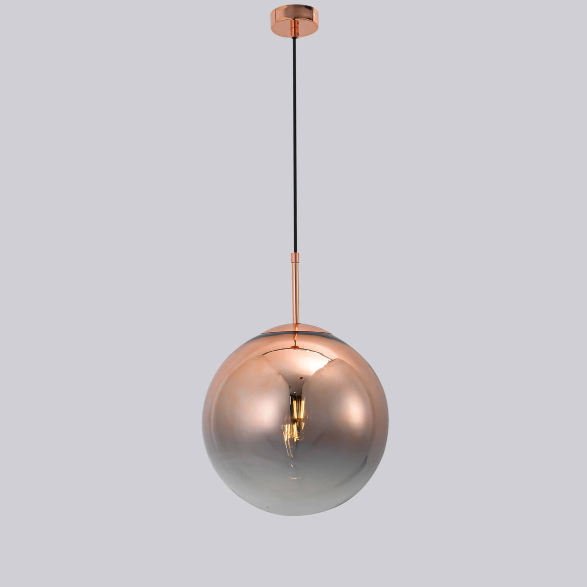 Nowoczesna lampa wisząca kula miedziana PALLA sr 30cm
