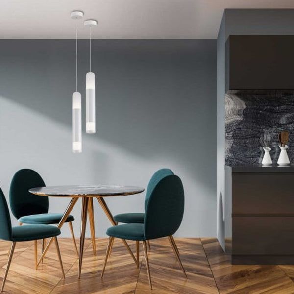 Nowoczesna lampa wisząca nad stół FORLI 10W LED | biały
